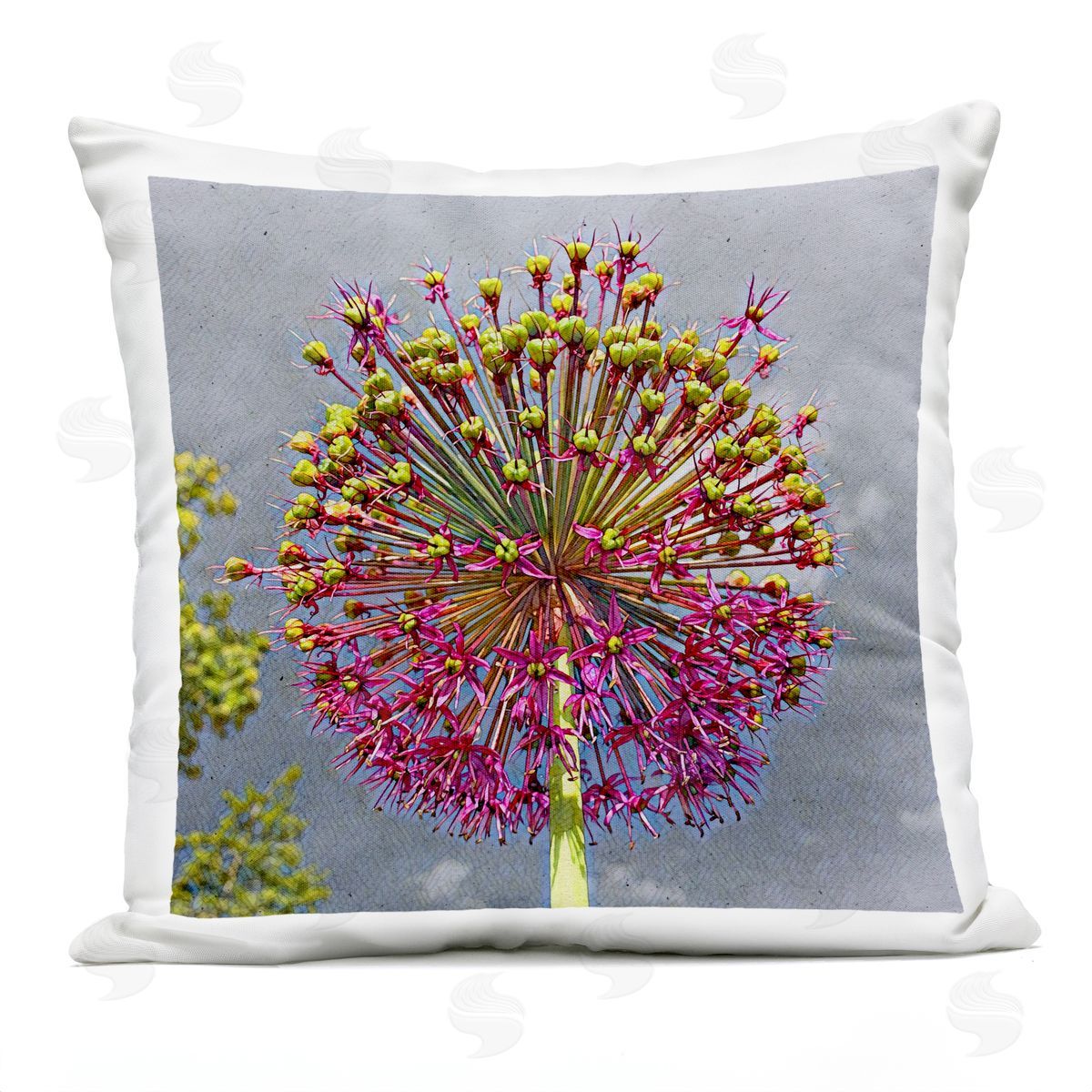 Vibrant Dandelion Modern Nature Outdoor Printed Pillow, Home Decor by Heidi Bannon