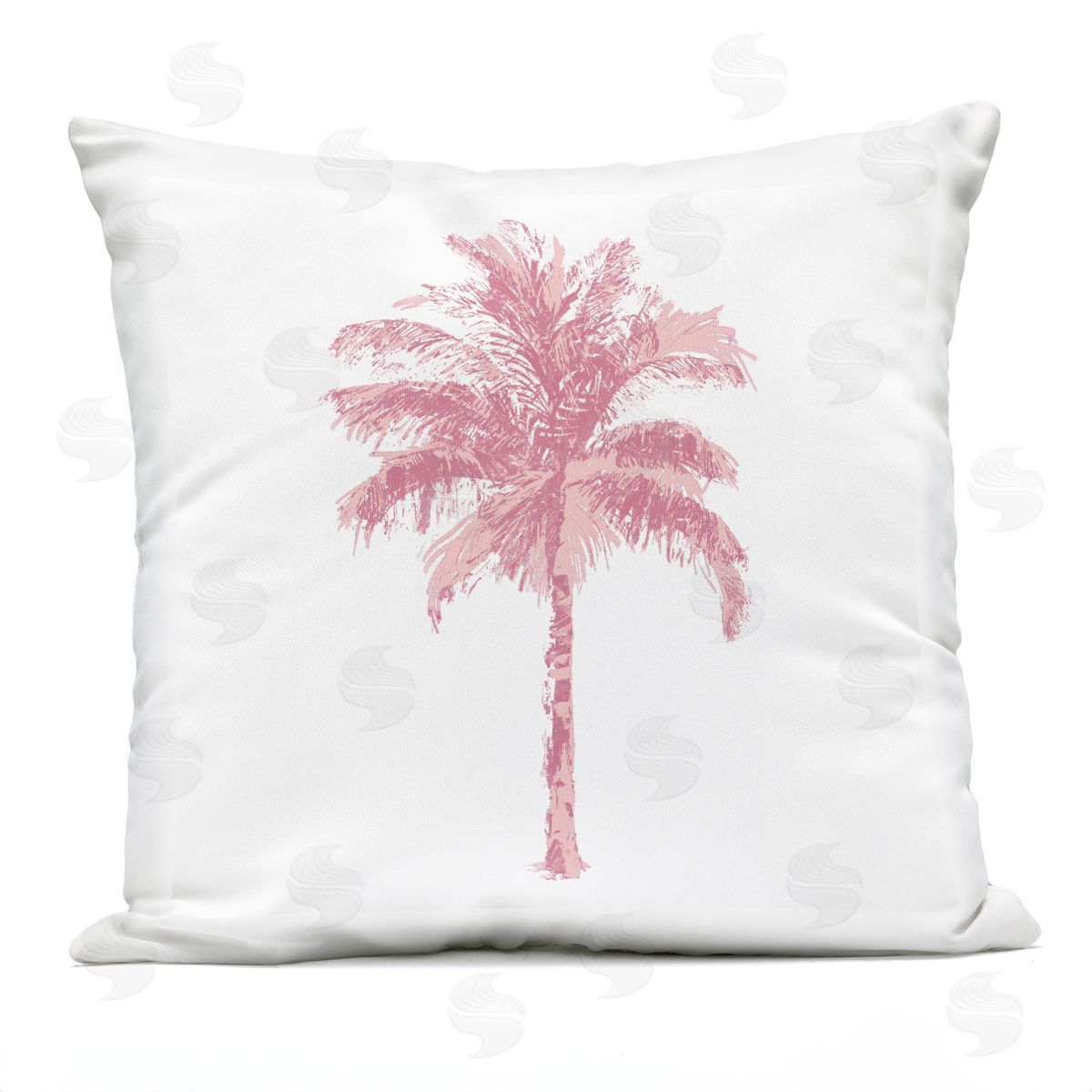 Tropical Pink Palm Casual Outdoor Printed Pillow, Home Decor by Kristen Drew