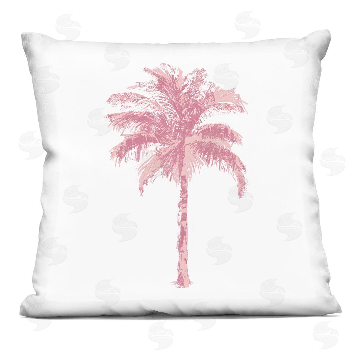 Tropical Pink Palm Casual Decorative Printed Pillow, Home Decor by Kristen Drew