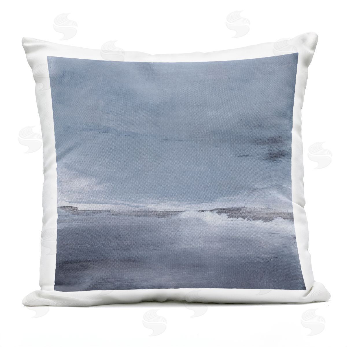 Cloudy Abstract Landscape Scene Outdoor Printed Pillow, Home Decor by Michelle Oppenheimer