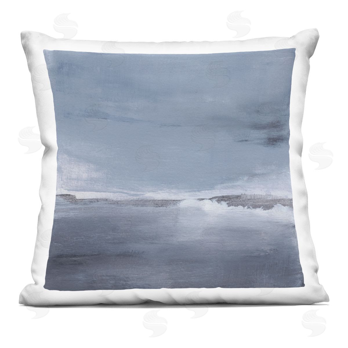 Cloudy Abstract Landscape Scene Decorative Printed Pillow, Home Decor by Michelle Oppenheimer