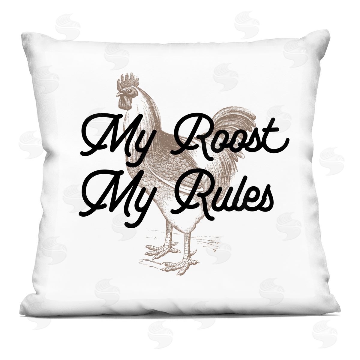 My Roost & Rules Chicken Decorative Printed Pillow, Home Decor by Stupell Studio
