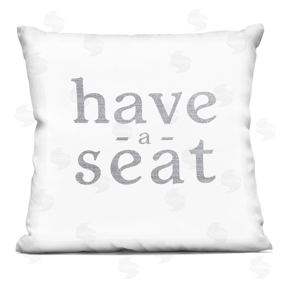 Have A Seat Casual Phrase Decorative Printed Pillow, Home Decor by Stupell Studio