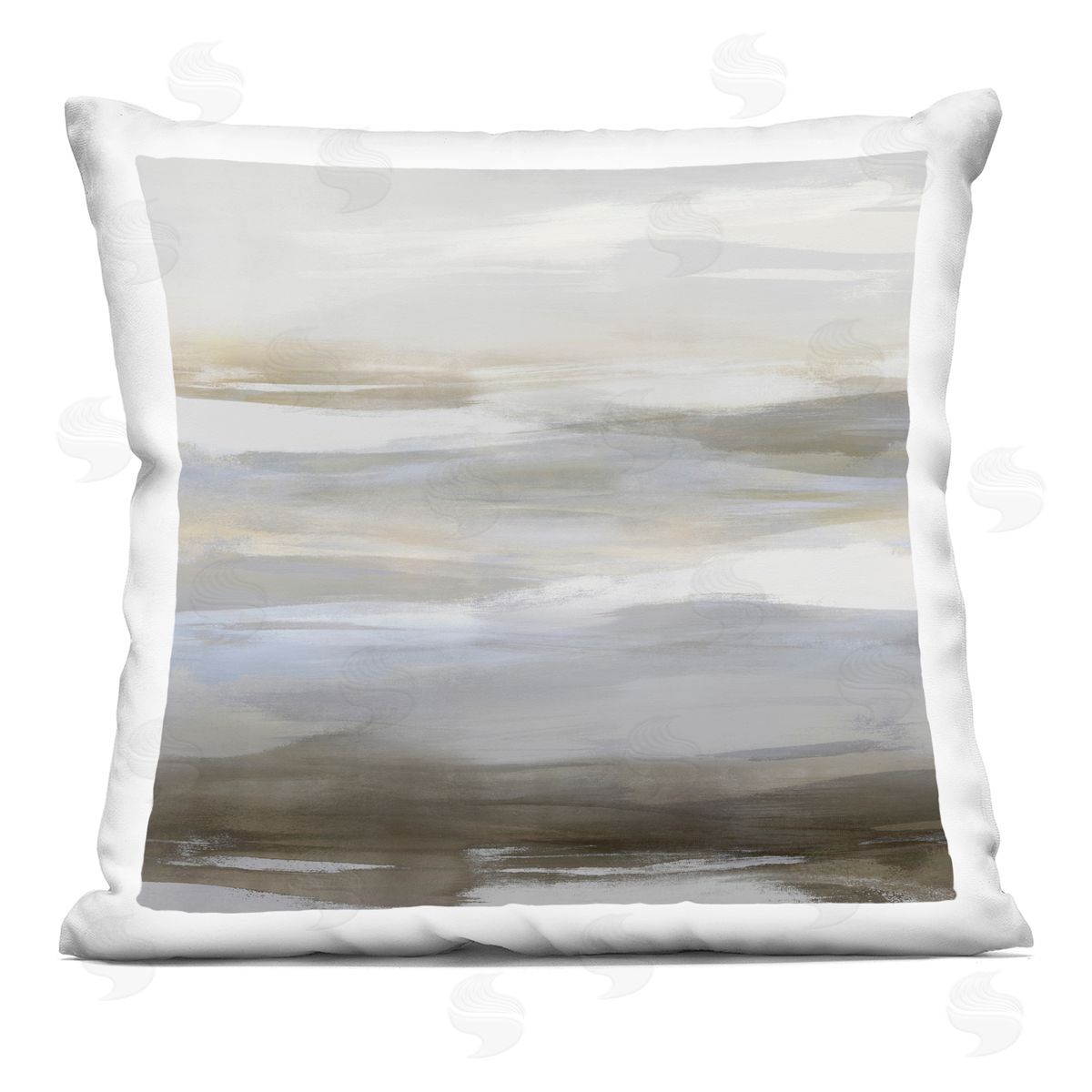 Modern Grey Brushed Landscape Decorative Printed Pillow, Home Decor by Jake Messina