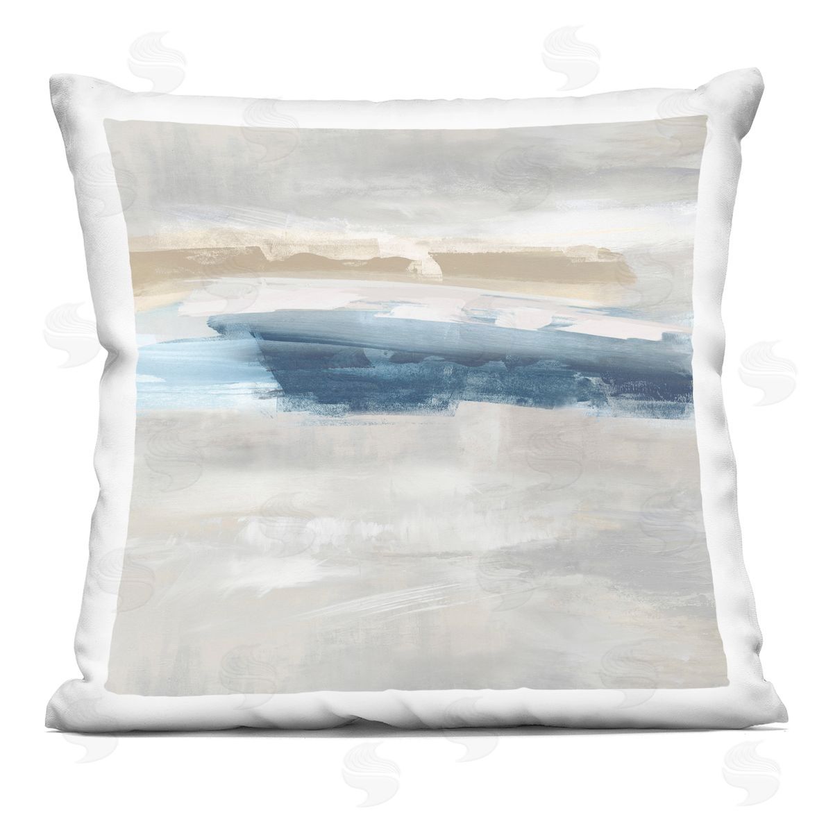 Blue Accent Abstract Composition Decorative Printed Pillow, Home Decor by Jake Messina