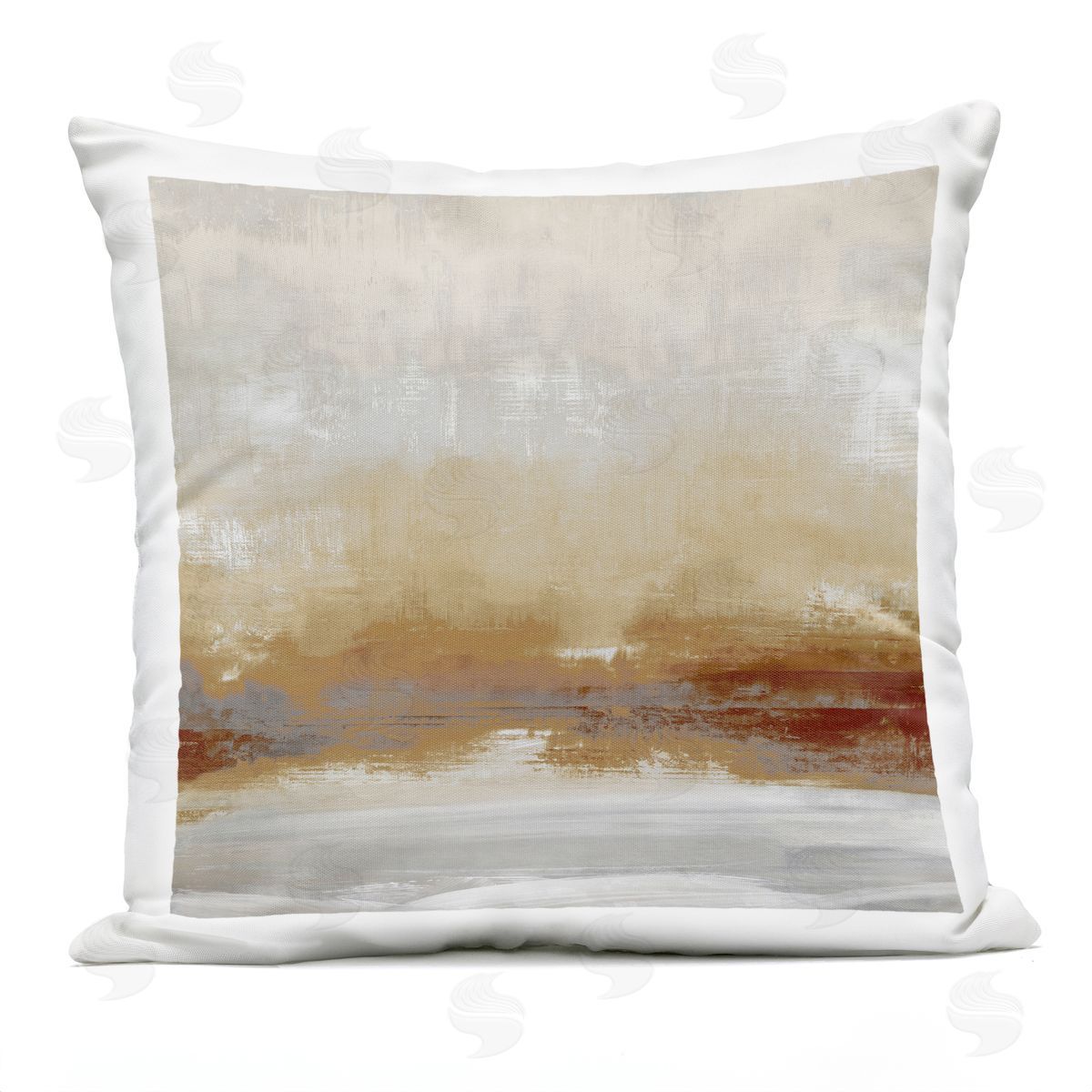 Ochre Rust Abstract Ambience Outdoor Printed Pillow, Home Decor by Jake Messina