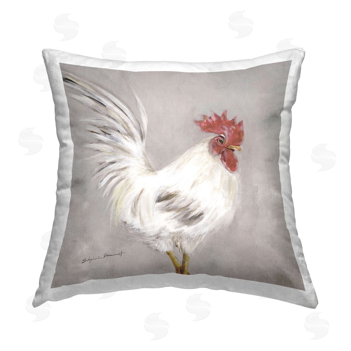 Proud Rooster Farm Animal Decorative Printed Pillow, Home Decor by Stephanie Workman Marrott