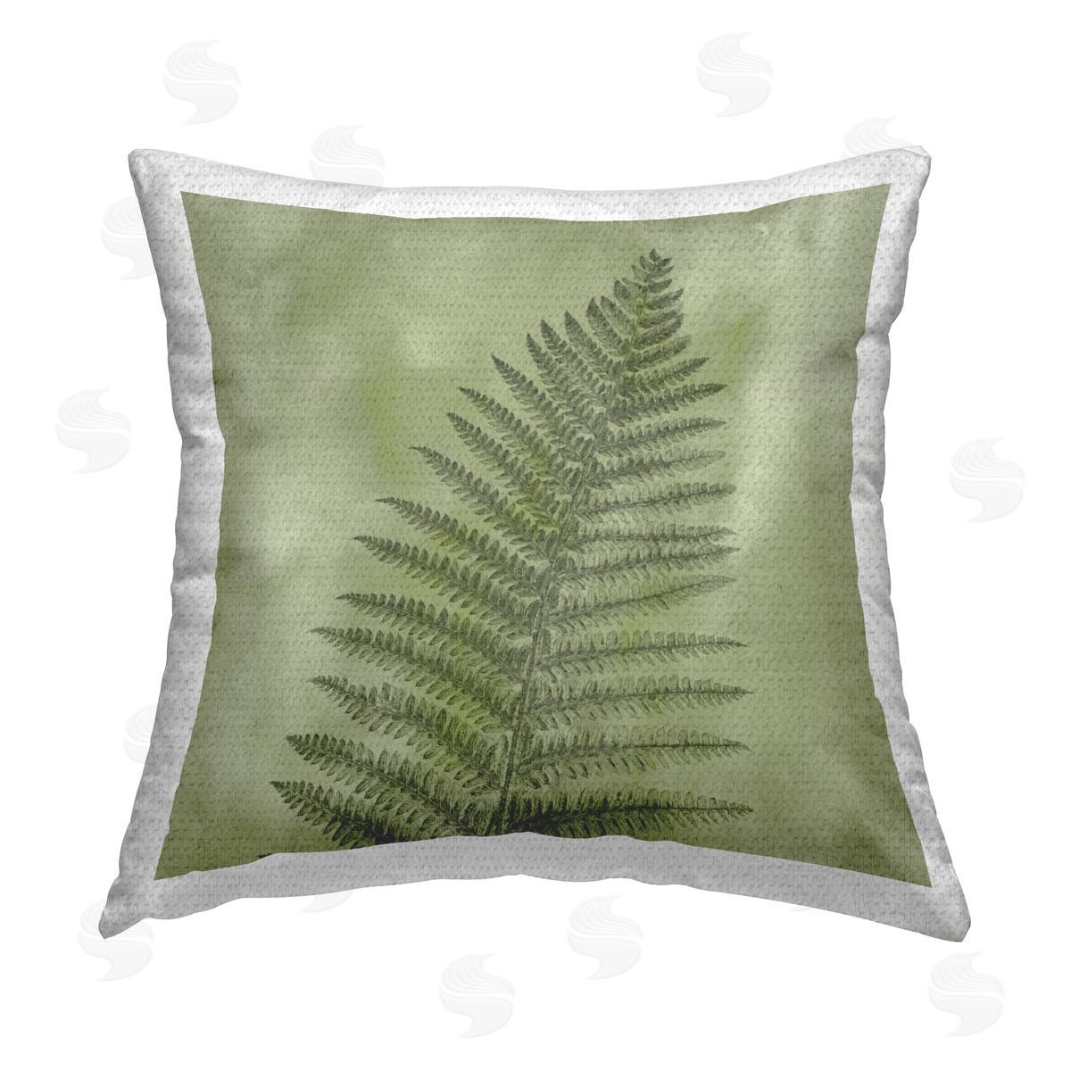 Wilderness Fern Leaf Nature Outdoor Printed Pillow, Home Decor by Ziwei Li