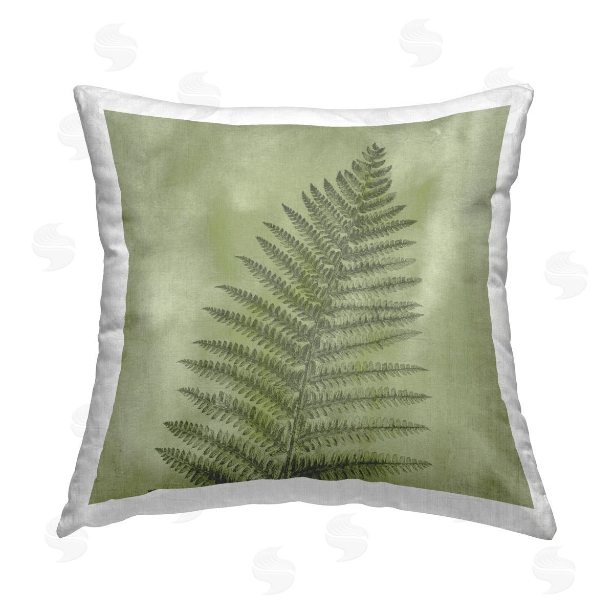 Wilderness Fern Leaf Nature Decorative Printed Pillow, Home Decor by Ziwei Li