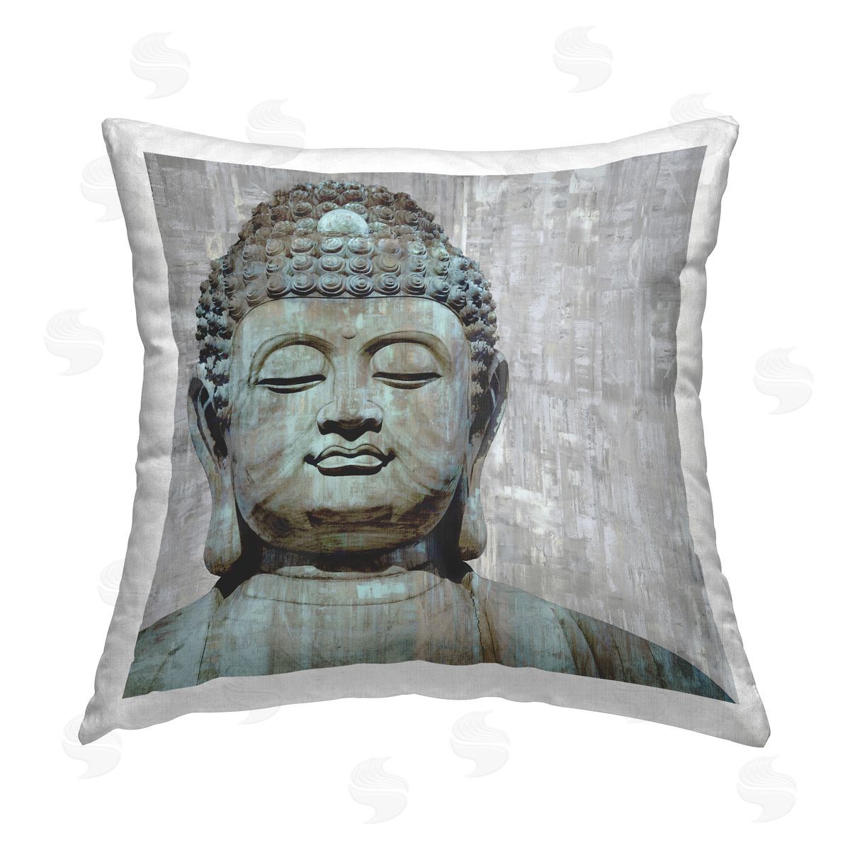 Spiritual Buddha Religious Symbol Decorative Printed Pillow, Home Decor by Tom Bray