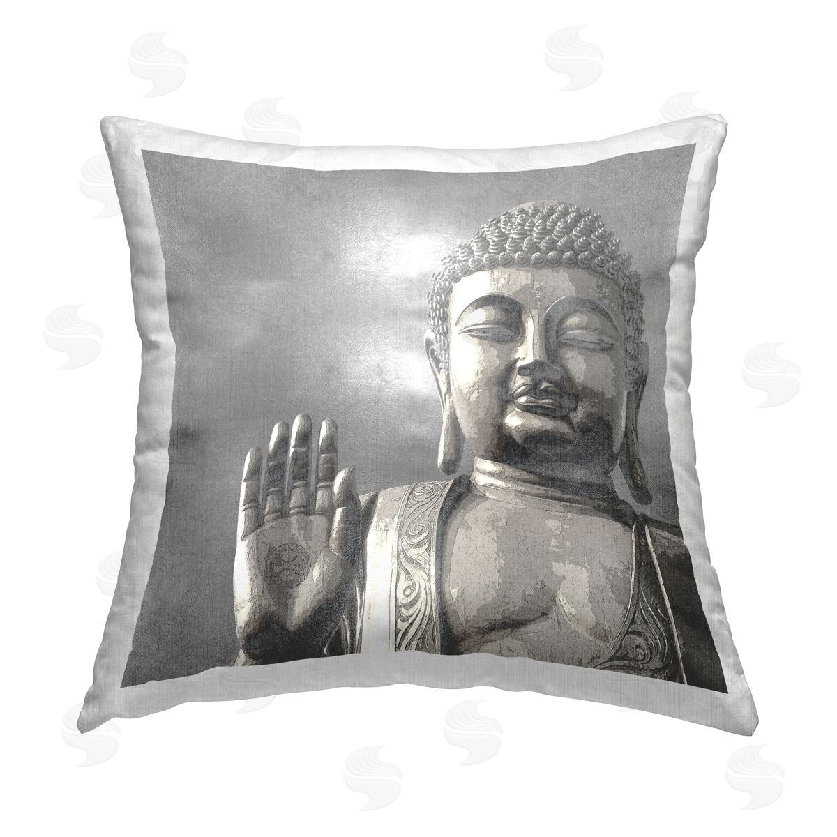 Zen Buddha Spiritual Symbol Decorative Printed Pillow, Home Decor by Tom Bray