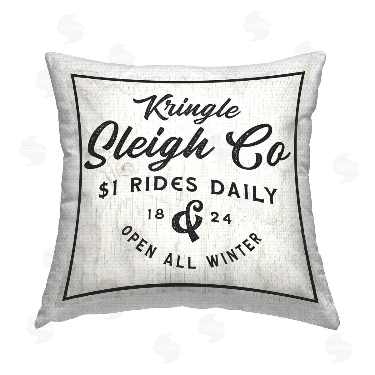 Kringle Sleigh Co Winter Farmhouse Outdoor Printed Pillow, Home Decor by Valerie Weiners