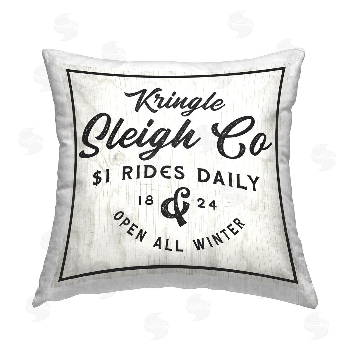Kringle Sleigh Co Winter Farmhouse Decorative Printed Pillow, Home Decor by Valerie Weiners