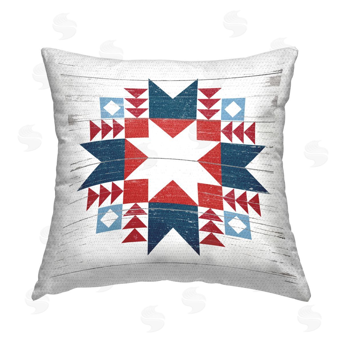 Geometric Quilt Block Pattern Outdoor Printed Pillow, Home Decor by Lettered and Lined