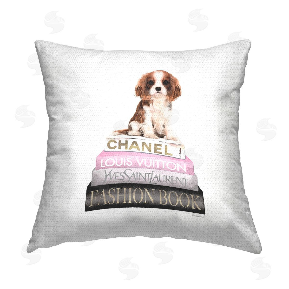 Trendy Fashion Books Glam Dog Outdoor Printed Pillow, Home Decor by Amanda Greenwood