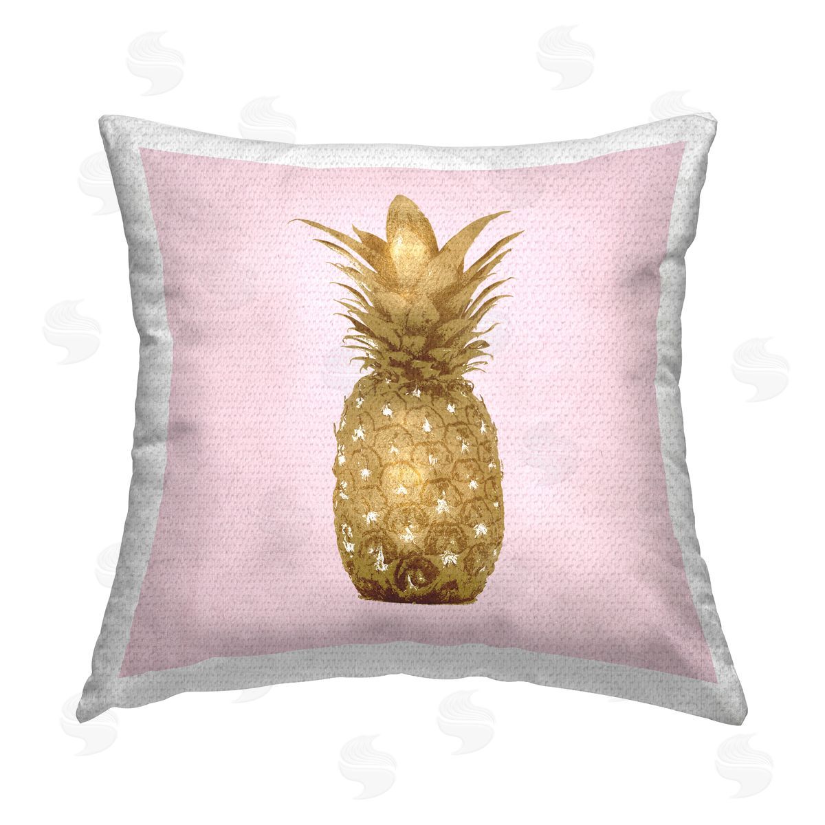 Pink Glam Pineapple Tropical Fruit Outdoor Printed Pillow, Home Decor by Kate Bennett