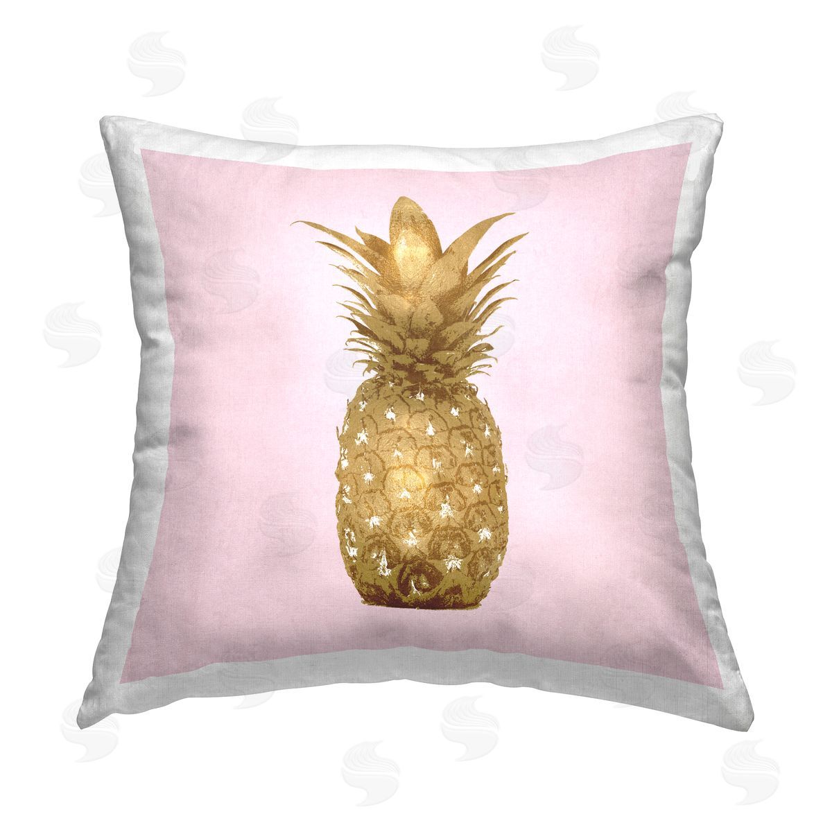 Pink Glam Pineapple Tropical Fruit Decorative Printed Pillow, Home Decor by Kate Bennett