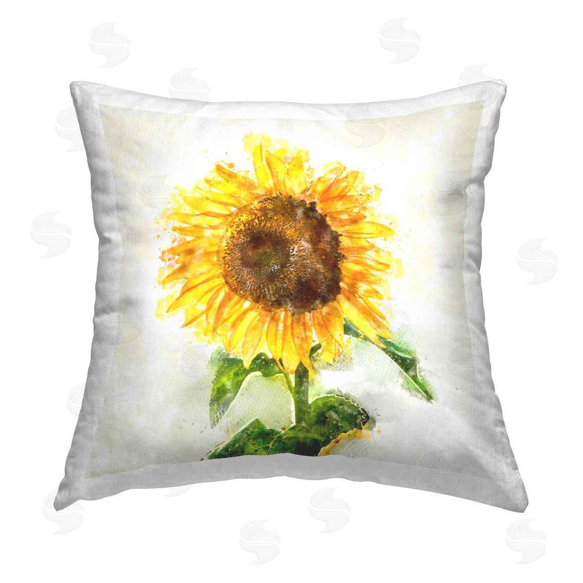 Blooming Sunflower Farmhouse Garden Decorative Printed Pillow, Home Decor by Ziwei Li