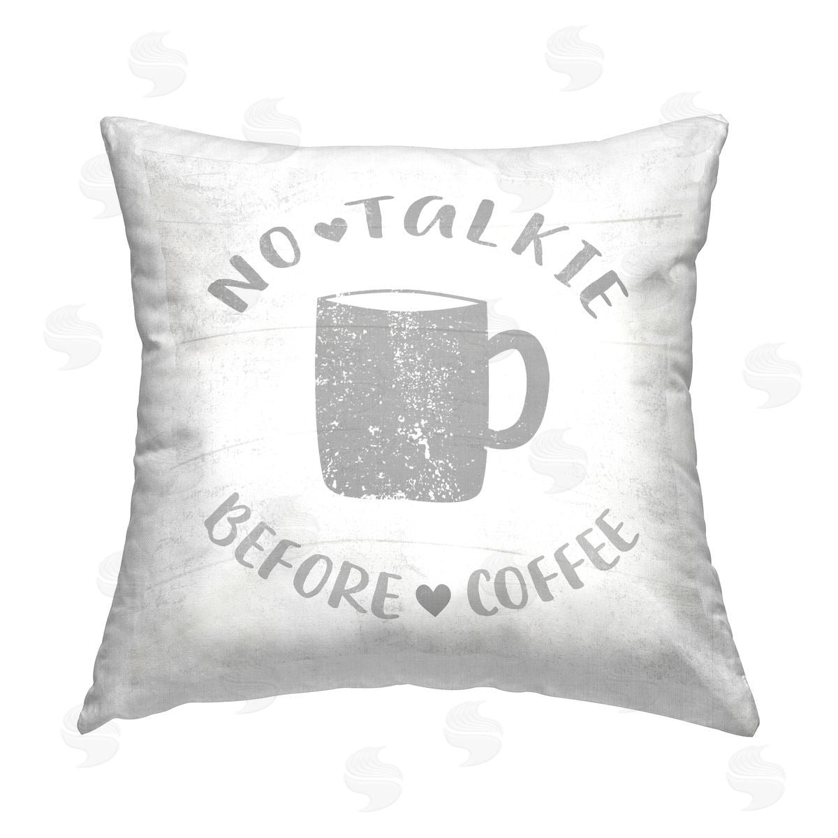 No Talkie Before Coffee Funny Decorative Printed Pillow, Home Decor by Stupell Studio