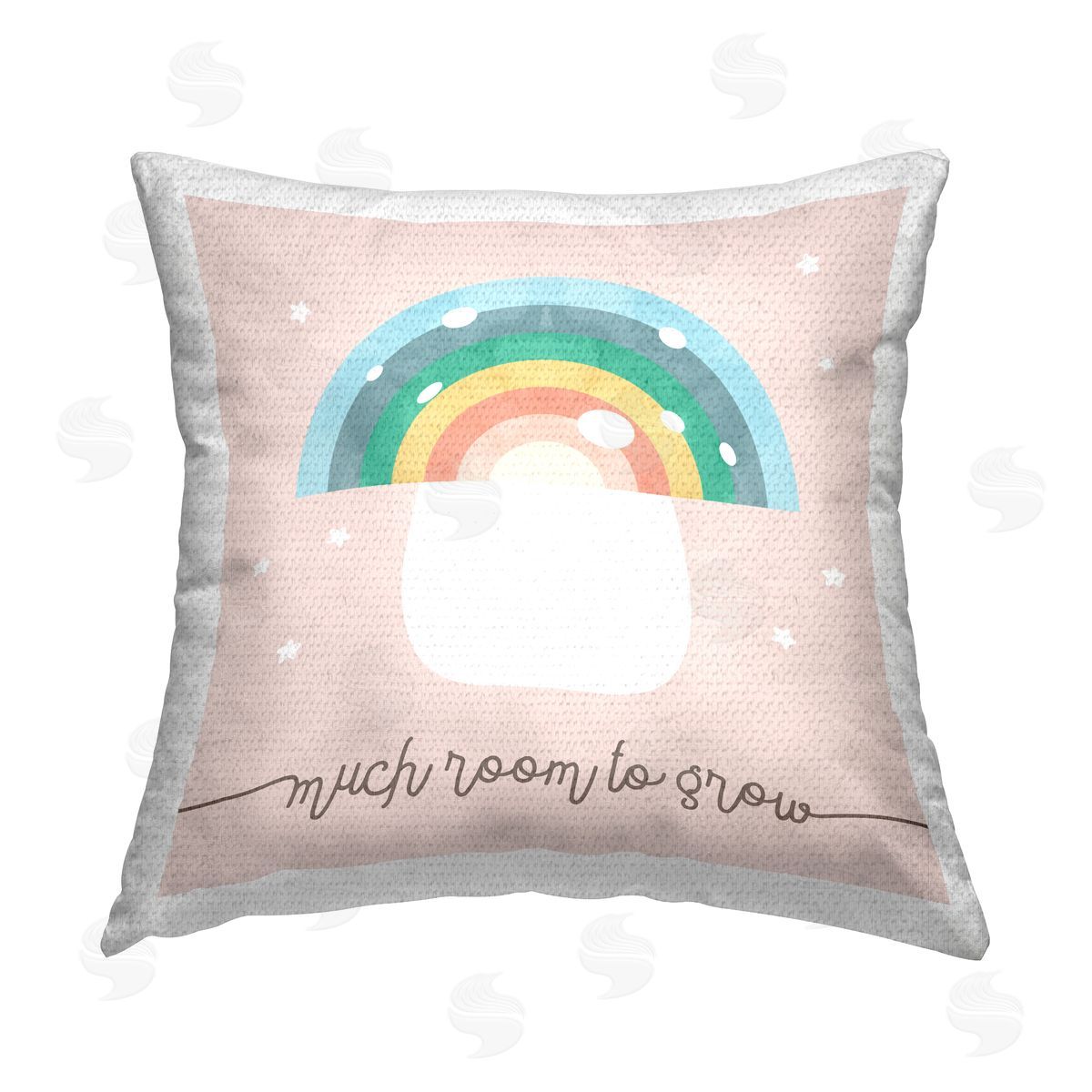 Much Room To Grow Pastel Mushroom Outdoor Printed Pillow, Home Decor by Stupell Studio