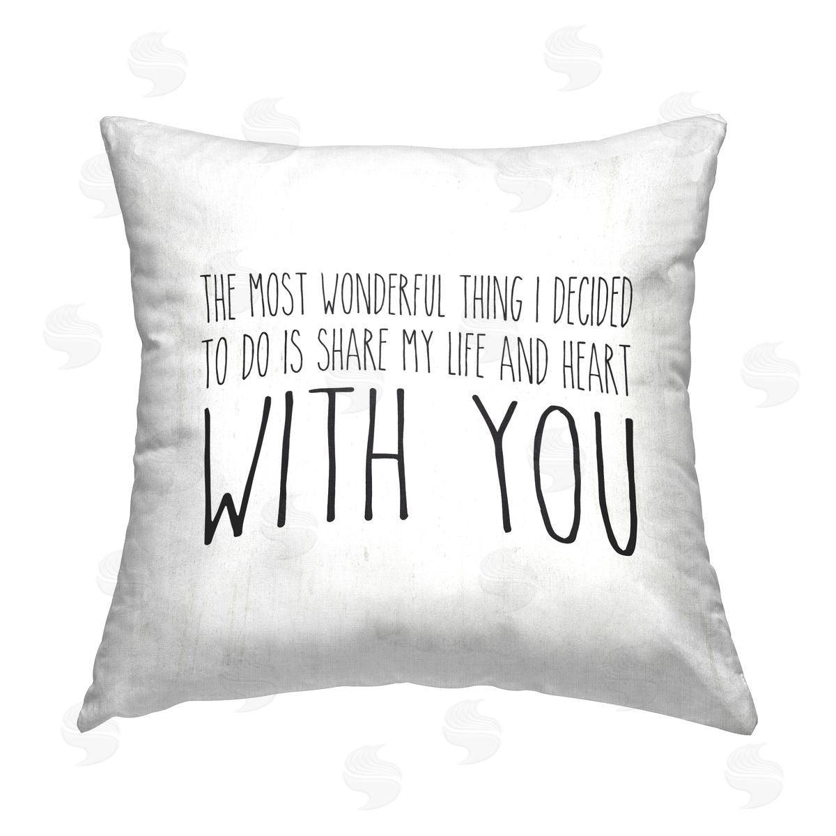 The Most Wonderful Thing Decorative Printed Pillow, Home Decor by Lettered and Lined