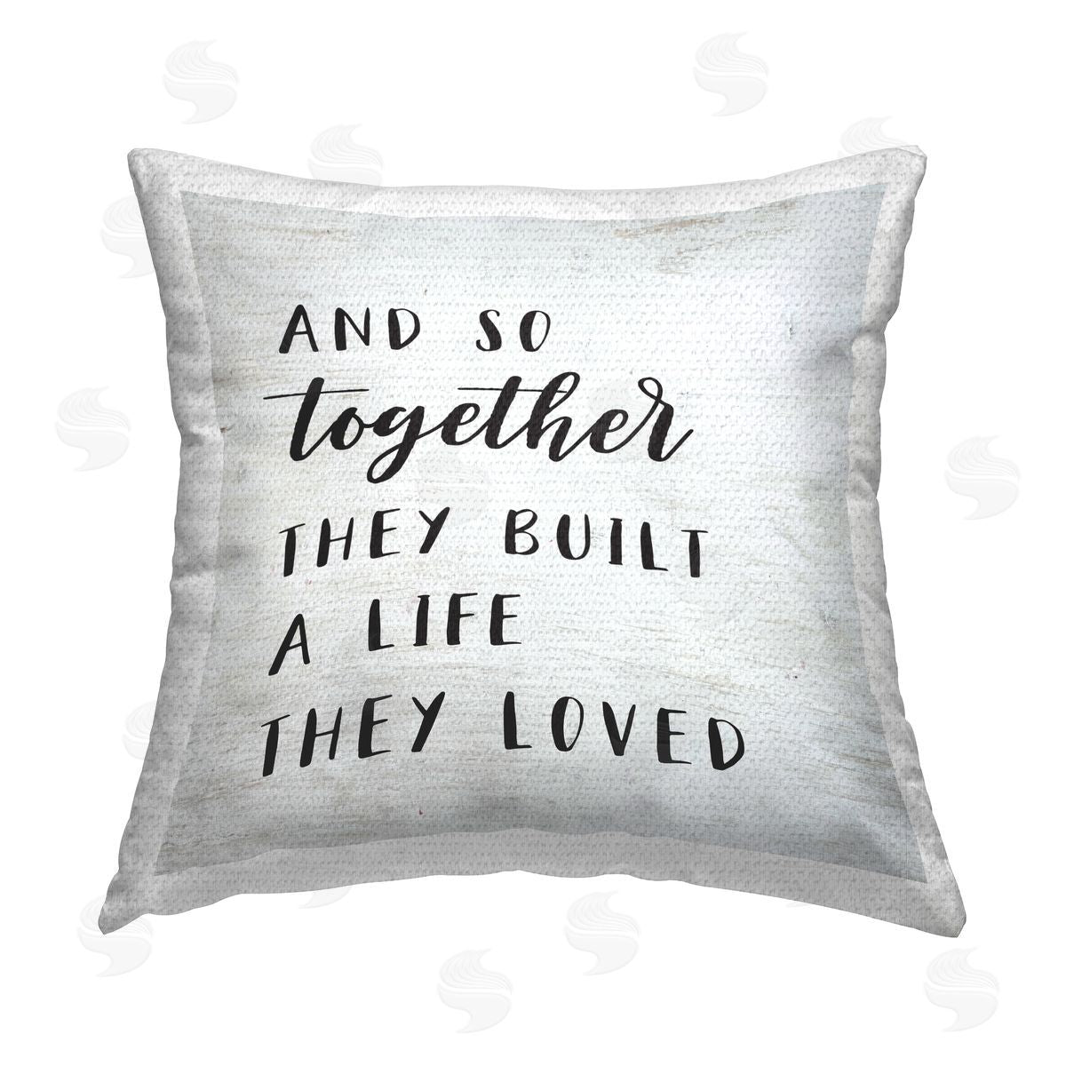 Together They Built Romantic Outdoor Printed Pillow, Home Decor by Lettered and Lined