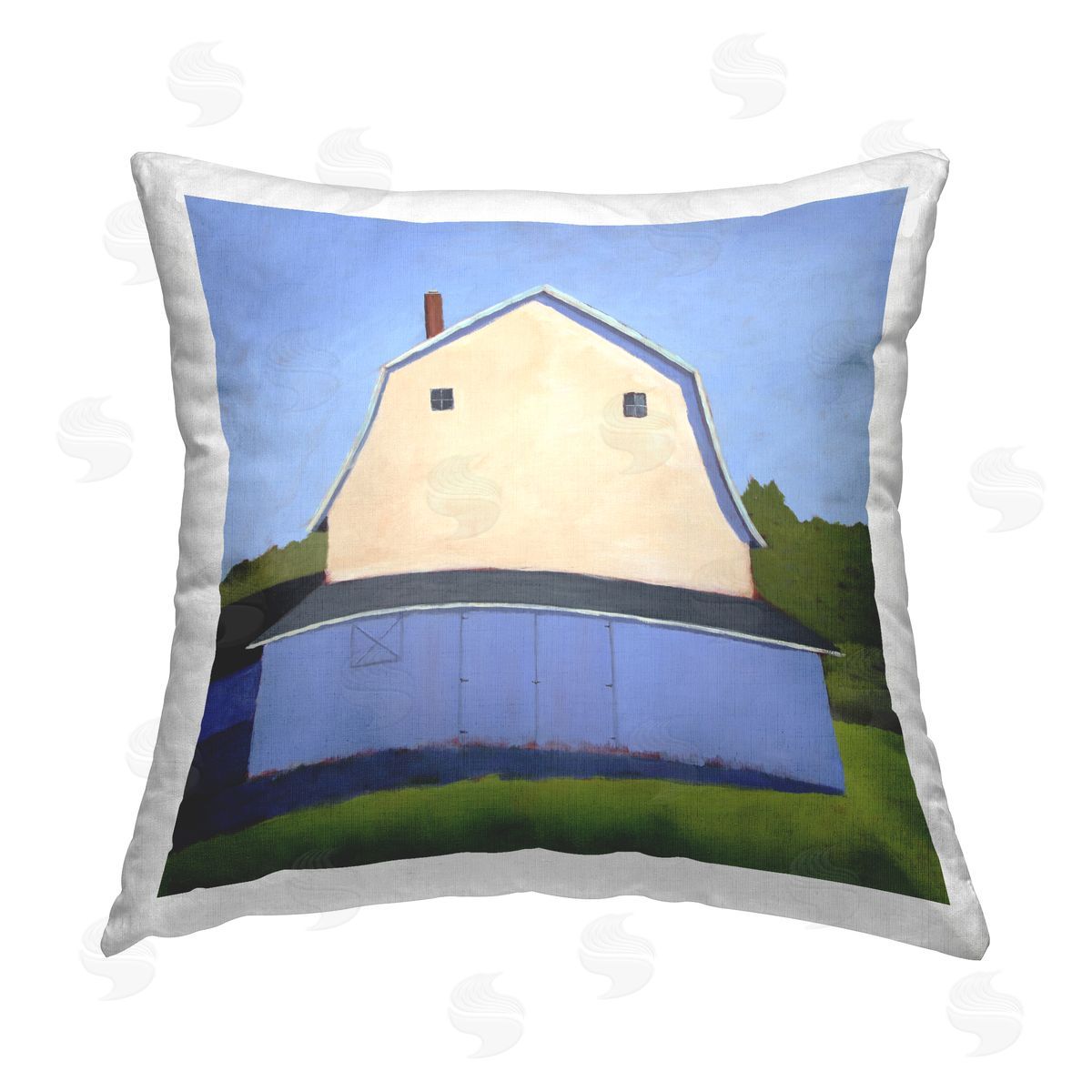 Rural Barn Architecture Farmland Decorative Printed Pillow, Home Decor by Carol Young