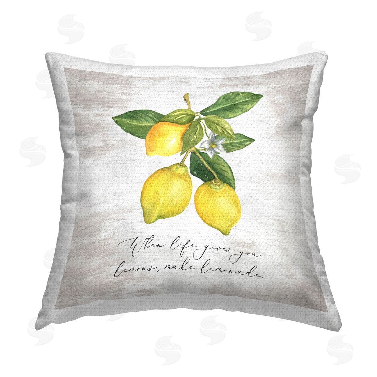 Life Gives You Lemons Outdoor Printed Pillow, Home Decor by Lettered and Lined