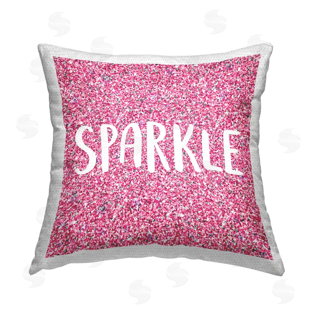 Sparkle Bold Pink Glitter Pattern Outdoor Printed Pillow, Home Decor by Kim Allen