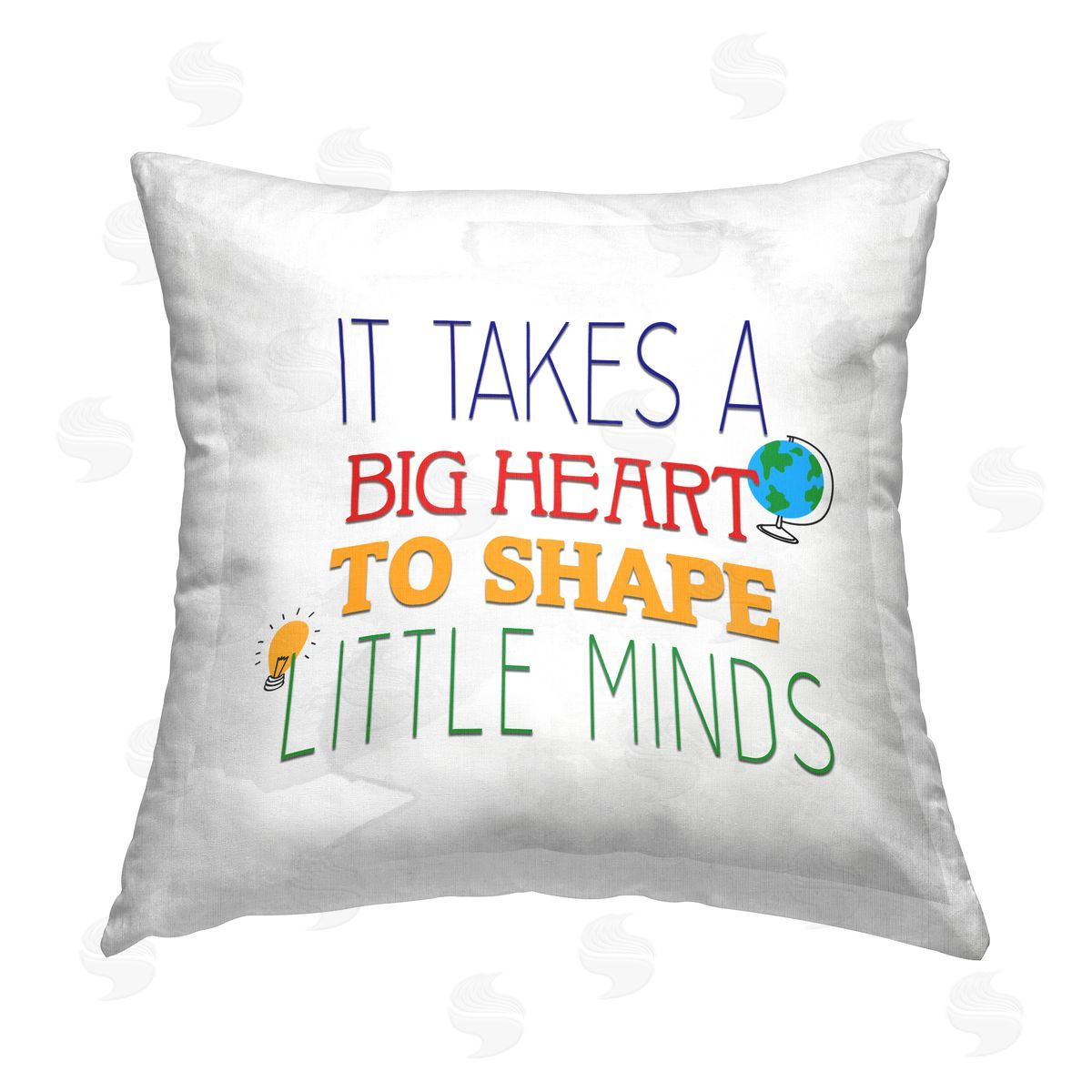 Big Heart To Shape Little Minds Decorative Printed Pillow, Home Decor by Kim Allen