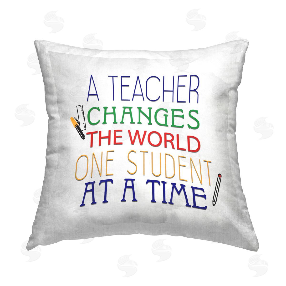 One Student At A Time Decorative Printed Pillow, Home Decor by Kim Allen