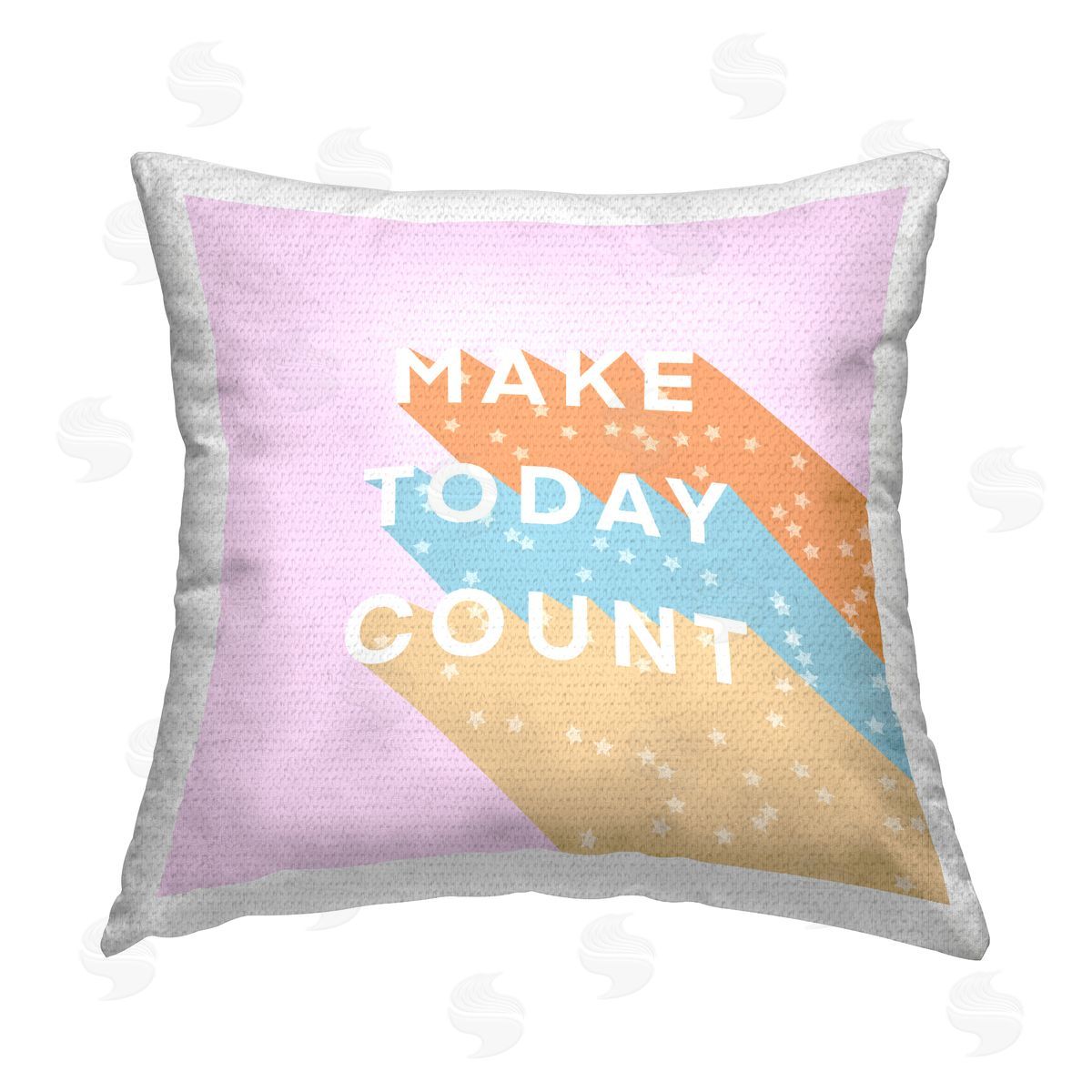 Make Today Count Pastel Hues Outdoor Printed Pillow, Home Decor by Ashley Singleton