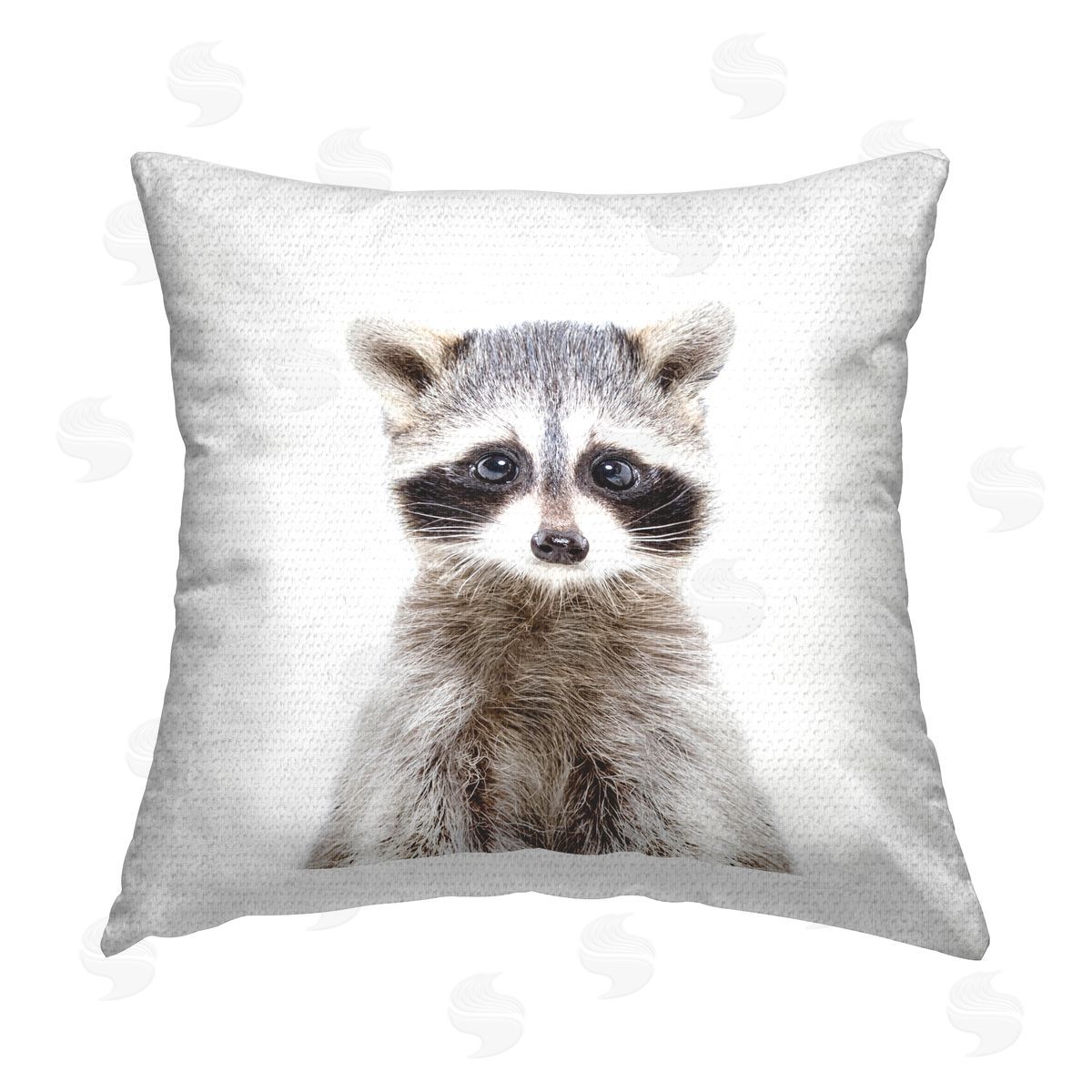 Baby Raccoon Face Wildlife Animal Outdoor Printed Pillow, Home Decor by Katherin Pienaar