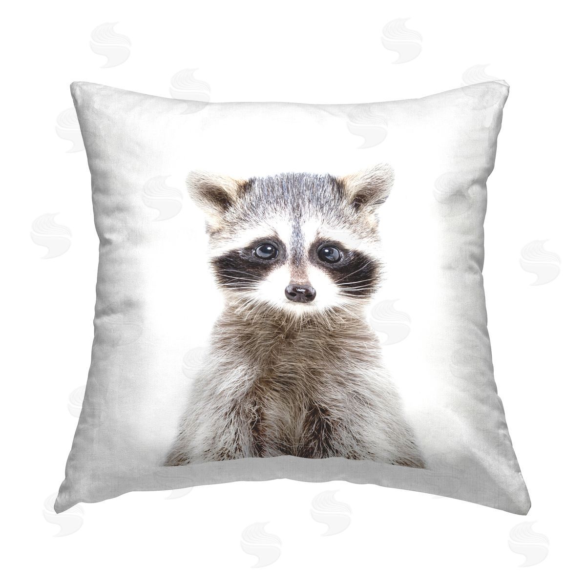 Baby Raccoon Face Wildlife Animal Decorative Printed Pillow, Home Decor by Katherin Pienaar