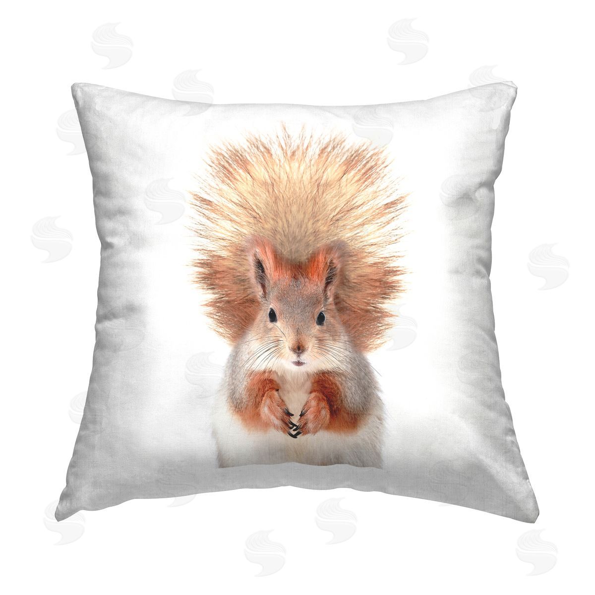 Casual Brown Squirrel Portrait Decorative Printed Pillow, Home Decor by Katherin Pienaar