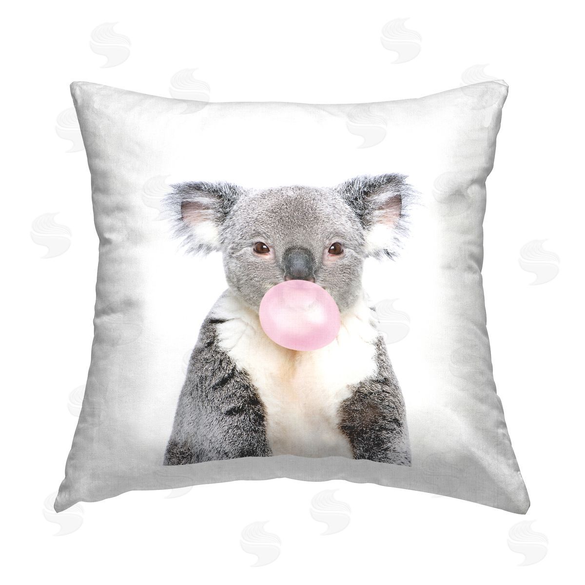 Koala Pink Bubblegum Wildlife Decorative Printed Pillow, Home Decor by Katherin Pienaar