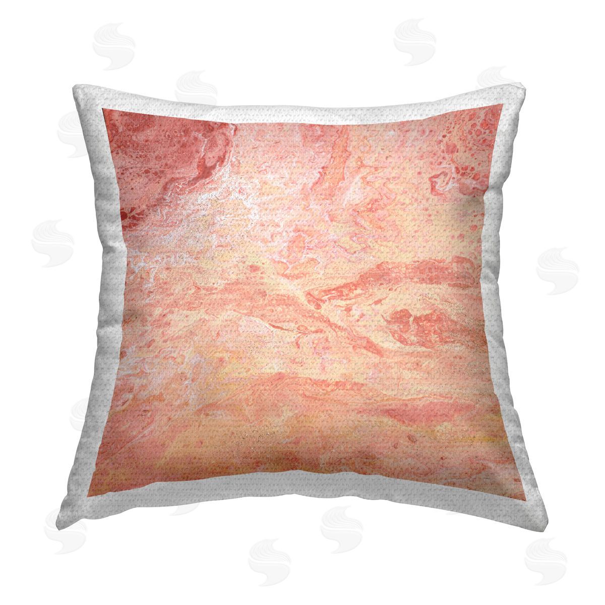 Peach Flow Abstract Ripples Outdoor Printed Pillow, Home Decor by Tiffany Hakimipour