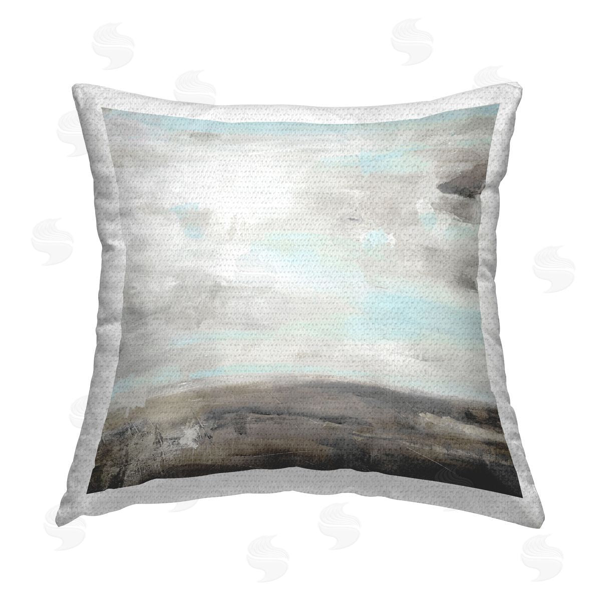 Rustic Abstract Landscape Outdoor Printed Pillow, Home Decor by Jill Martin