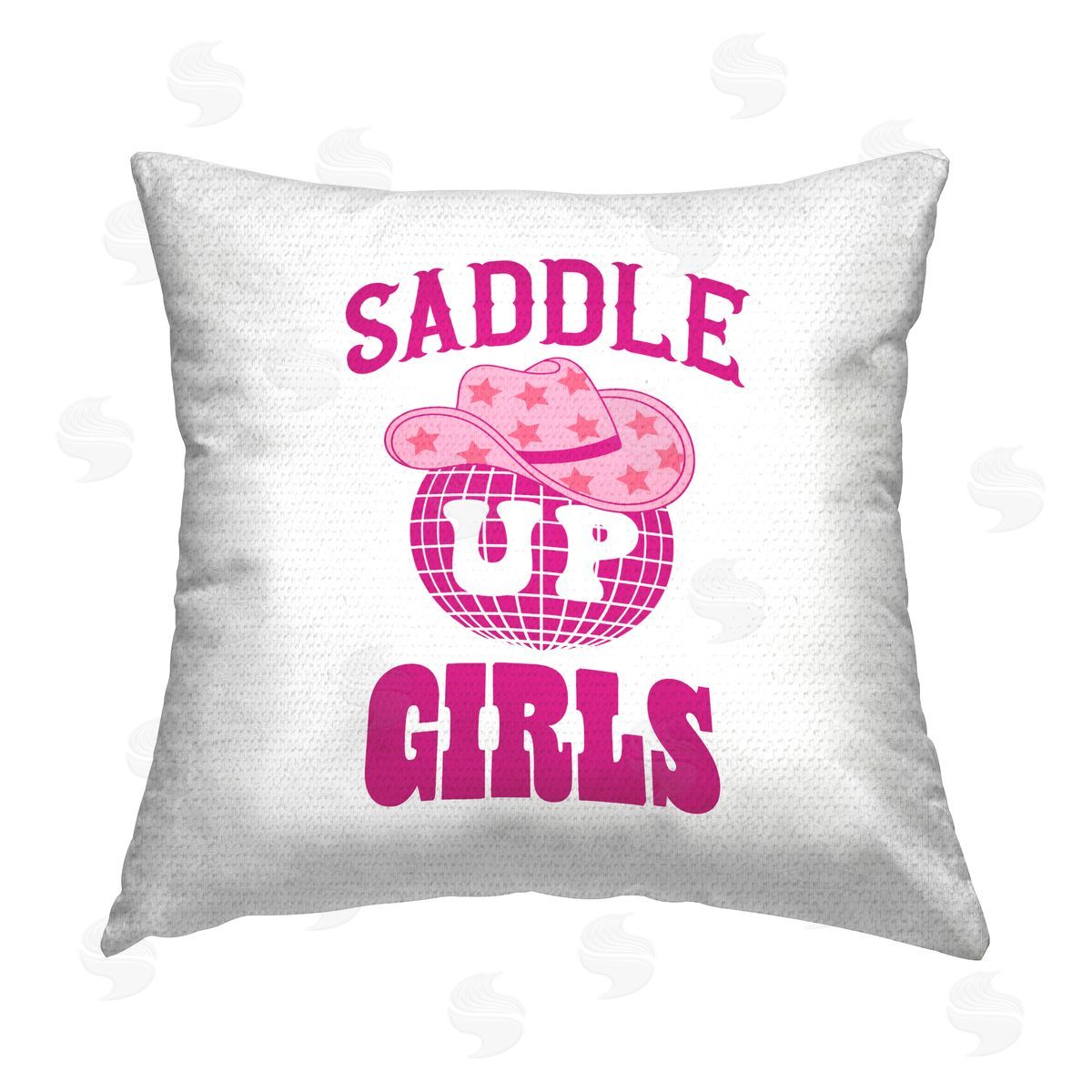 Saddle Up Girls Cowgirl Outdoor Printed Pillow, Home Decor by Emily Dumas