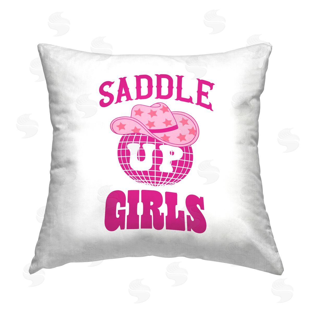 Saddle Up Girls Cowgirl Decorative Printed Pillow, Home Decor by Emily Dumas