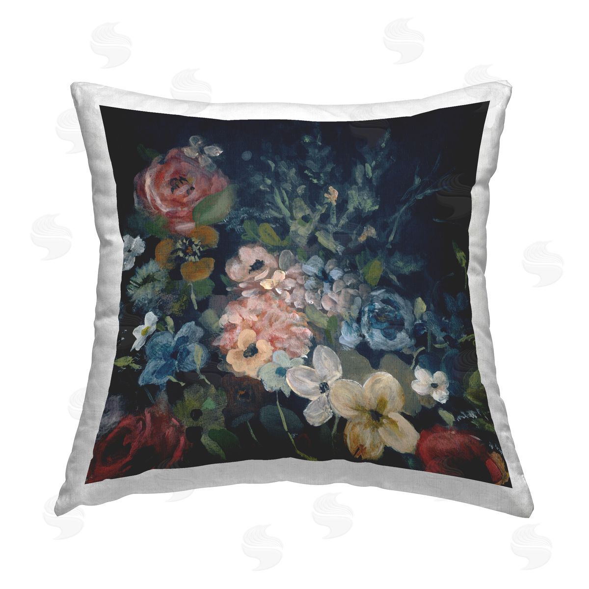 Traditional Mixed Bouquet Decorative Printed Pillow, Home Decor by Carol Robinson