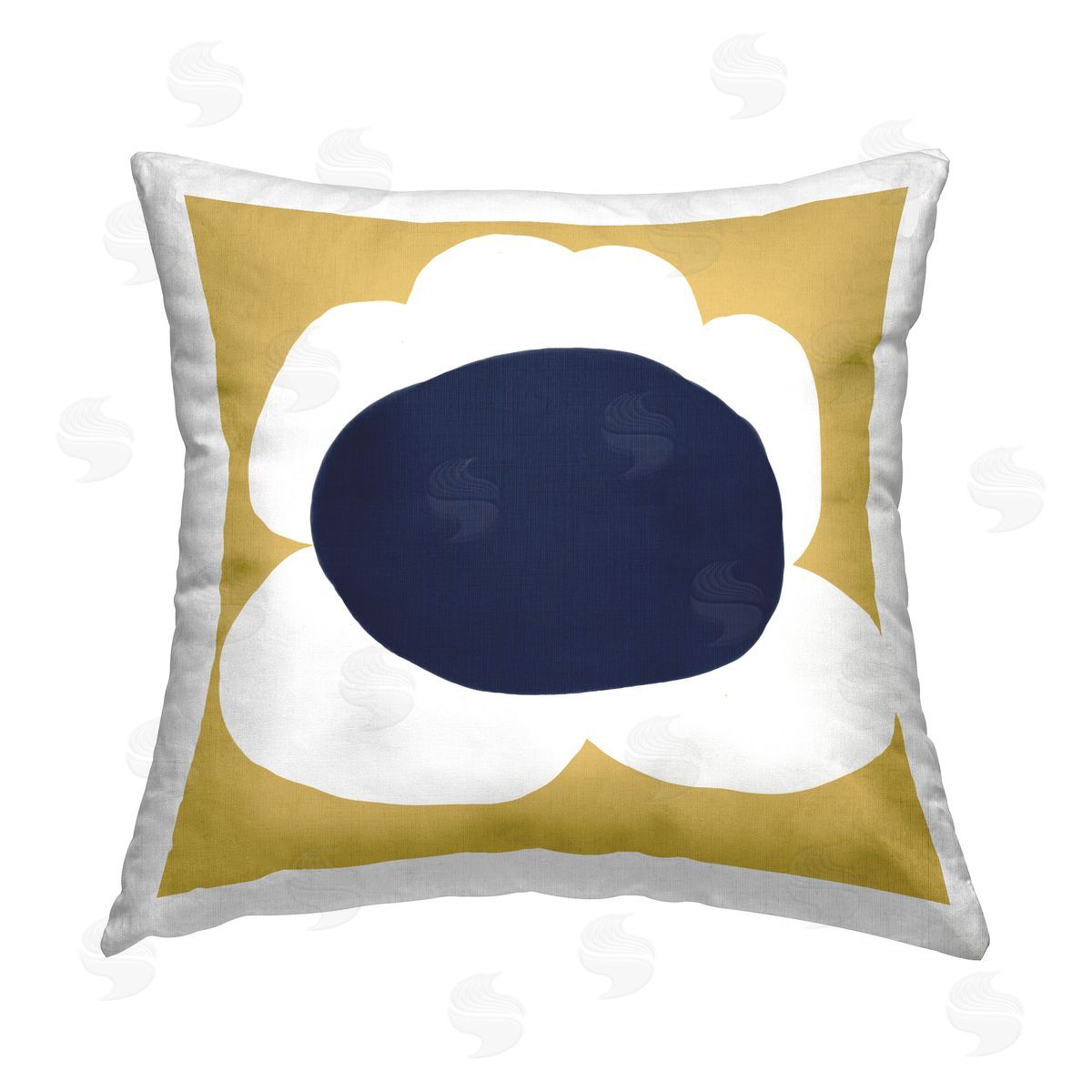 Contemporary Yellow Flower Decorative Printed Pillow, Home Decor by Deborah Velasquez