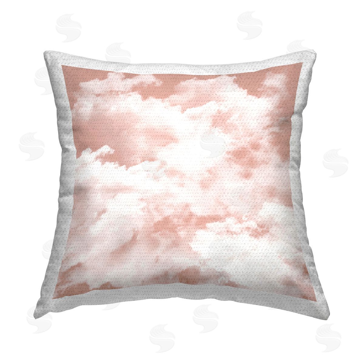 Pink Clouds in Sky Outdoor Printed Pillow, Home Decor by LSR Design Studio