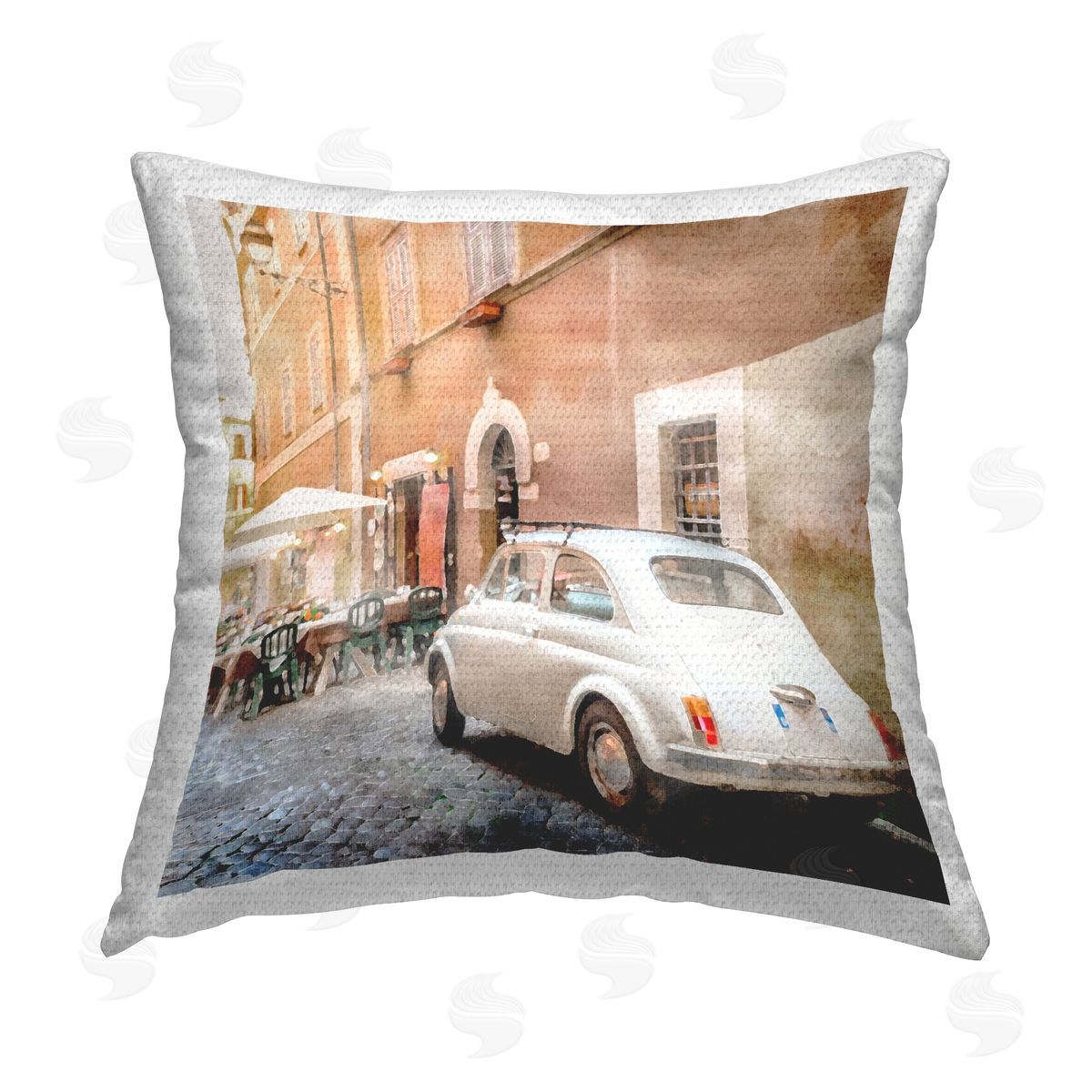 Neighborhood City Architecture Outdoor Printed Pillow, Home Decor by LSR Design Studio
