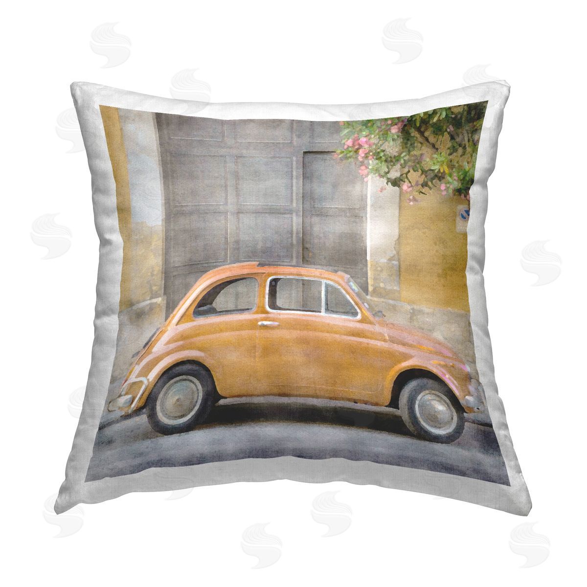 Vintage Italian Bug Decorative Printed Pillow, Home Decor by LSR Design Studio