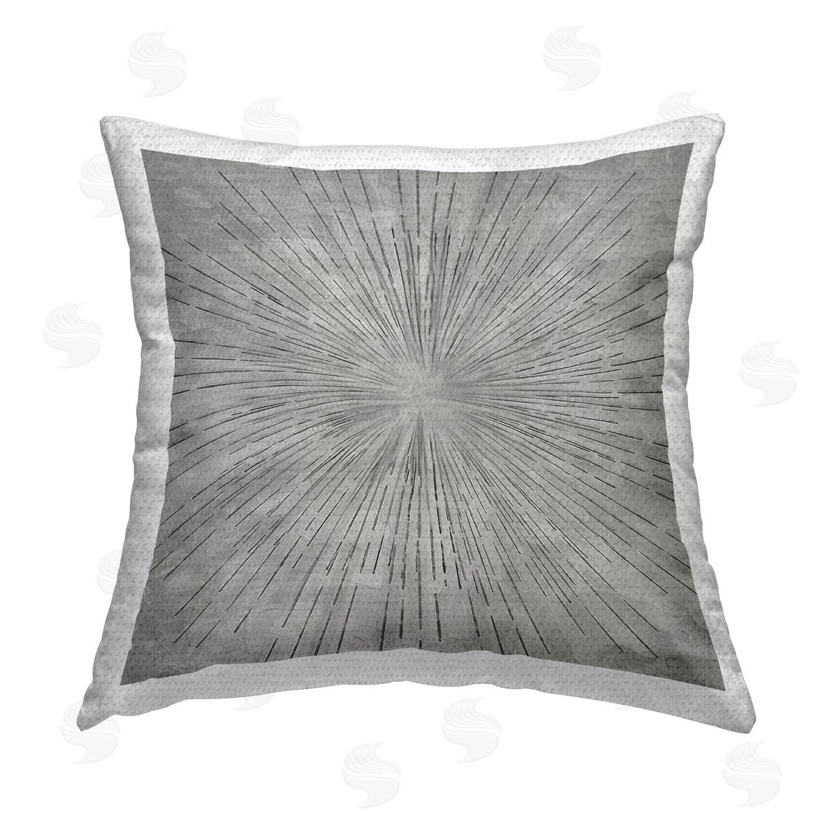 Burst of Grey Abstract Outdoor Printed Pillow, Home Decor by Kim Allen