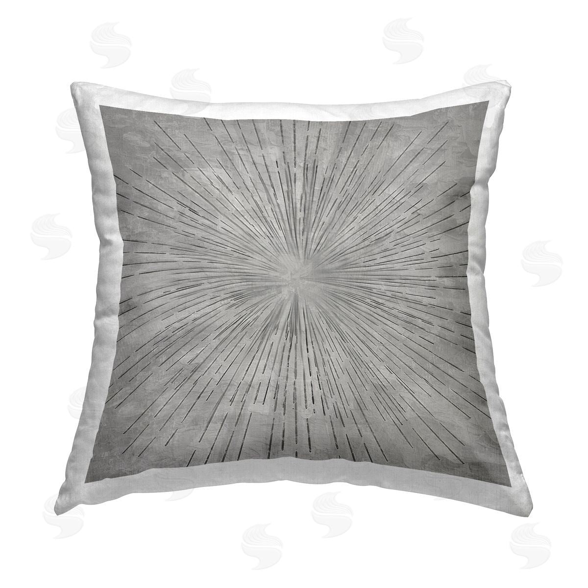 Burst of Grey Abstract Decorative Printed Pillow, Home Decor by Kim Allen