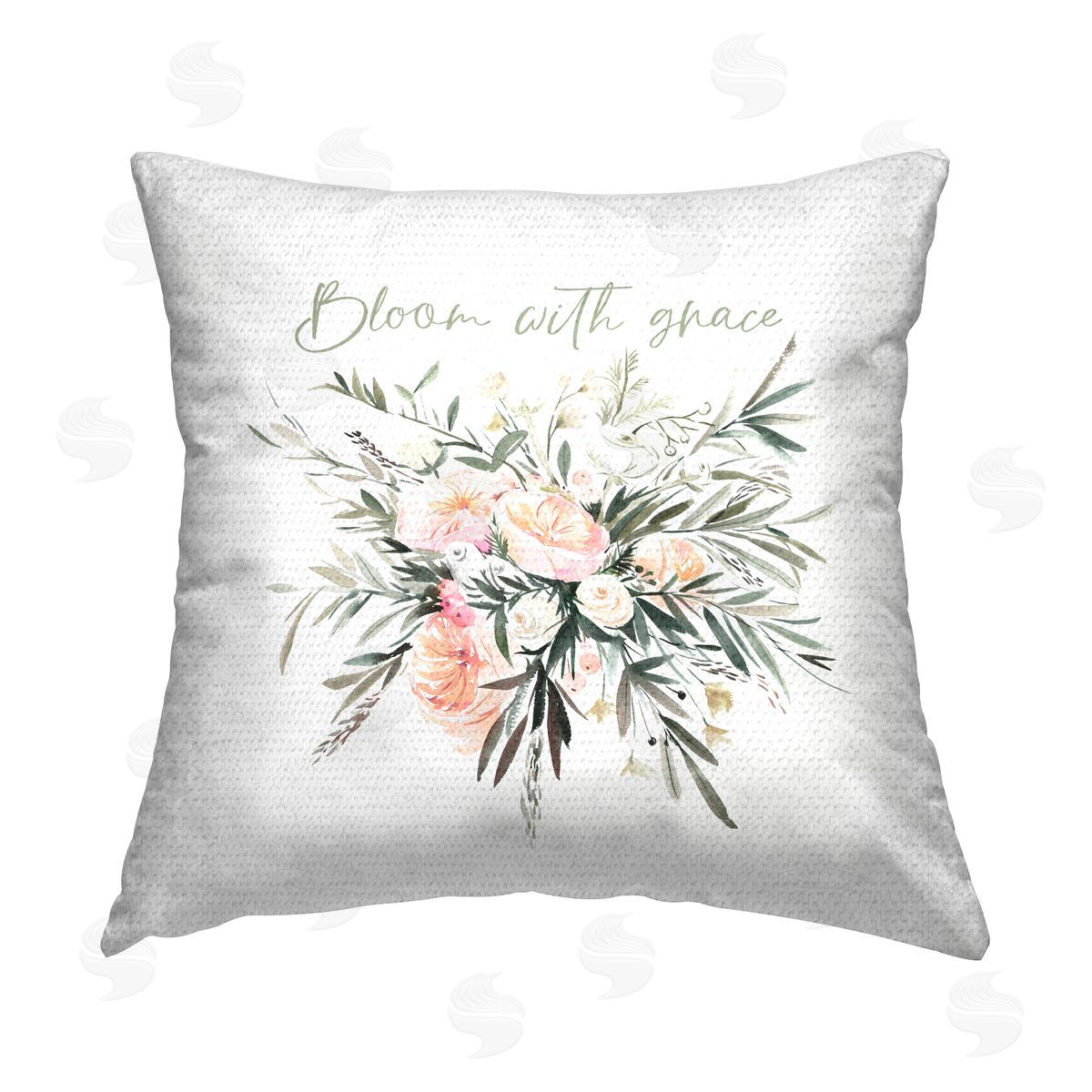 Bloom With Grace Florals Outdoor Printed Pillow, Home Decor by Enya Todd