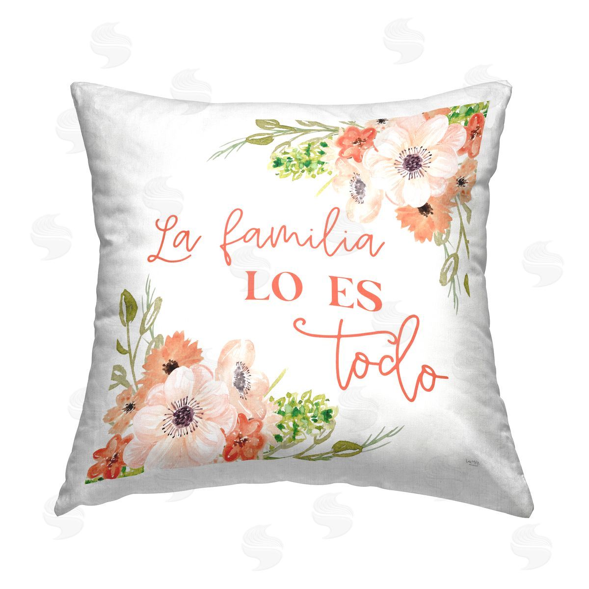 La Familia Lo Es Todo Phrase Decorative Printed Pillow, Home Decor by Lux + Me Designs