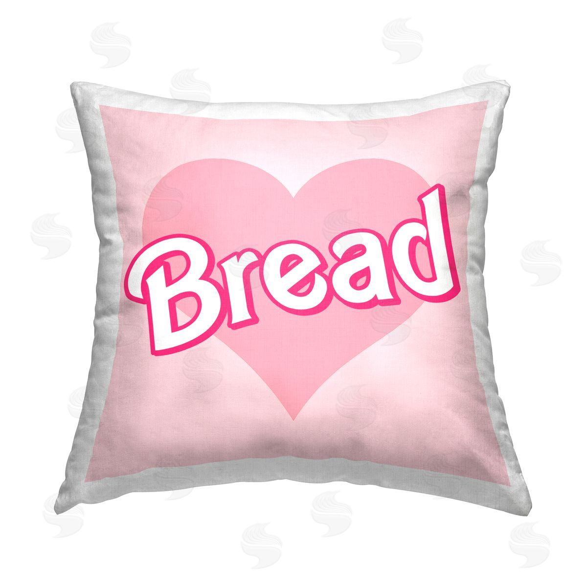 Bread Pink Heart Phrase Decorative Printed Pillow, Home Decor by Stupell Studio